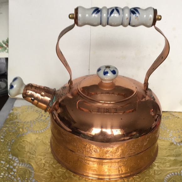 Dining Copper Teapot With Ceramic Knobs And Handle Poshmark